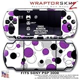 Lots of Dots Purple on White WraptorSkinz Skin and Screen Protector Kit fit ....