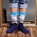 DZSbestdeal Men's 4 Pairs Cotton Colorful Patterned Casual Crew Socks, Assorted Colors, Shoe Size 6-12