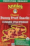 Annie's Homegrown Summer Strawberry Organic Bunny Fruit Snacks, 5 Pouches (Pack of 12)