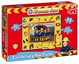 Jumbo - Puzzle de sol géant 2 en 1 - Sam le pompier (50 pièces) (Import Grande Bretagne)