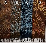 Rayon Scarves 10 X 66 - 4 Floral Batiks