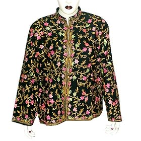 Ladies Outerwear Jackets Wool Fabric Evening Dress Handmade in Kashmir Size S by ShalinCraft