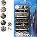#3 Popular 17mm Bachelor Jean Buttons, Set 50 with Tool