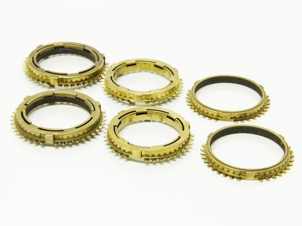 Synchrotech® 1-5 Pro Series Carbon Synchro Transmission Synchronizer Set - Honda Civic Type R 6 speed with triple cone 1st/2nd, dual cone 3rd/4th, and single cone 5th and 6th synchro design
Synchrotech® 1-5 Pro Series Carbon Synchro Transmission Synchronizer Set - Honda Civic Type R 6 speed with triple cone 1st/2nd, dual cone 3rd/4th, and single cone 5th and 6th synchro design