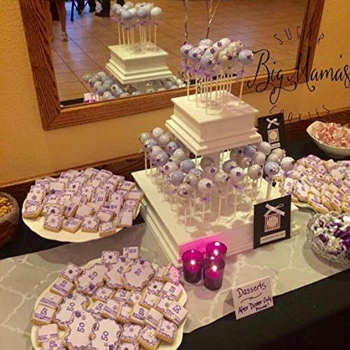 2 Tier Square Custom Cake Pop Stand. Holds 88 Cake Pops.