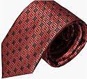 Krawatte von Milano Exclusive, Musterdesign, schwarz- rot
