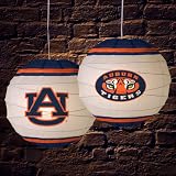 Auburn Tigers 18 Inch Rice Paper Lamp NCAA College Athletics Fan Shop Sports Team Merchandise