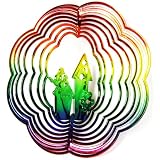 WIND TWISTER DECORATION Rainbow FLOWER BIRD HOUSES Garden Decor Outdoors