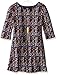 Amy Byer Girls' Big 3/4 Sleeve Print Shift Dress