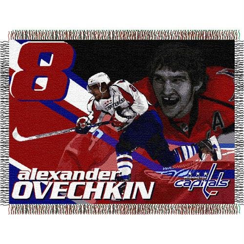 Northwest Washington Capitals Alex Ovechkin Triple Woven Jacquard 48x60 Blanket - CAPITALS OVECHKIN 48 X 60