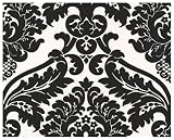 livingwalls 529282 Vliestapete Flock Trend Neo Barock weiss schwarz silber (damask black on white w/c)
