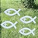 VictoryStore Yard Sign Outdoor Lawn Decorations: Christian Fish Sign - Set of 4 with 4 EZ Stakes