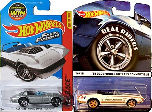 Real Riders Convertible Hot Wheels FAST &amp; FURIOUS # 179 Corvette Grand Sport Roadster '68 Oldsmobile Cutlass - Collector s#16 in PROTECTIVE CASES