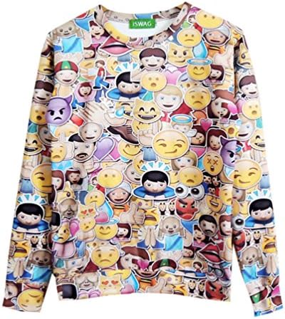 Funny Crewneck 3D Sweatshirts Hoodies Emoji Bow Bow Medium