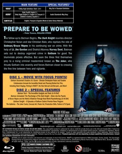 The Dark Knight two disc Blu-ray Bat Mask Case [blu ray] Gary Oldman Aaron Eckhart On Sale