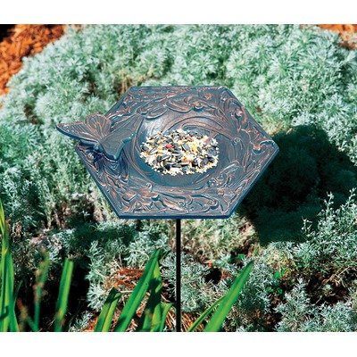 Butterfly Garden Bird Feeder in Verdigris