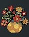 Dimensions Floral On Black Punch Needle Kit