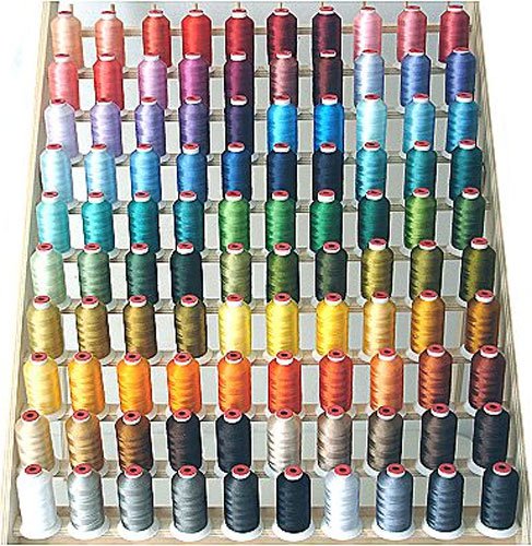 100-cone Polyester Embroidery Thread Kt - 100 colors - 1100 yards - 40wt