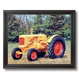 1938 Minneapolis Farm Tractor Home Decor Wall Picture Black Framed Art Print