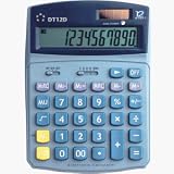 5 Star Calculator Desktop Battery/Solar-power 12 Digit 2 Set Memory Ref DT12D