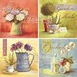 4PC Frameless Art Poster Prints "Spring" Wall Deco