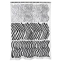 Marimekko Silkkikuikka Black & White Shower Curtain