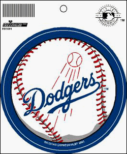 LOS ANGELES DODGERS 5 INCH ROUND DECAL