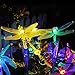 Lalapao Battery Operated Optional Automatic Timer String Lights 20 LED Dragonfly Fairy Christmas Lighting Decor with 5 Modes For Outdoor Indoor Garden Patio Bedroom Wedding Decorations (Multi Color)
