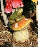 Mushroom Frog Garden Statuary