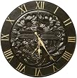 Strathwood Cast Resin Outdoor Wall Clock and Thermometer