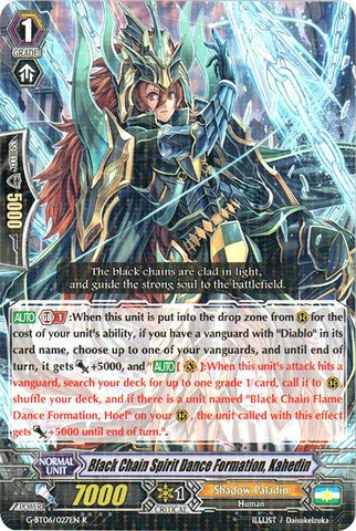 Cardfight!! Vanguard TCG - Black Chain Spirit Dance Formation, Kahedin (G-BT06/027EN) - G Booster Set 6: Transcension of Blade and Blossom