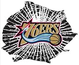 Philadelphia 76ers Shattered Auto Decal (12 x 10 -inch)