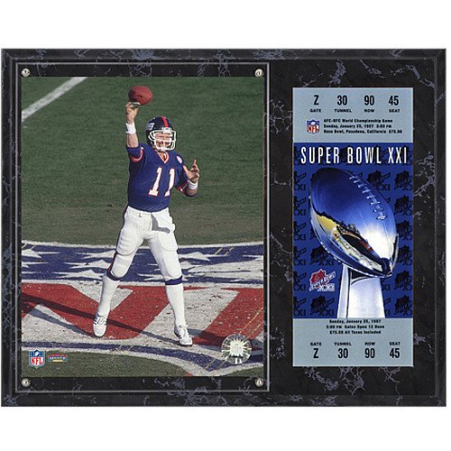 Mounted Memories New York Giants Super Bowl XXI Phil Simms Plaque with Replica Ticket