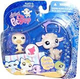 Littlest Pet Shop Cuddliest Pet Pairs Portable Collectible Gift Set - Little Duck (#1002) and Lamb (#1003) Plus Blanket and HeadbandIMAGE