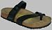 Sports : Papillio Zehensteg ''Tabora'' aus Birko-Flor in black mit normalem Fussbett