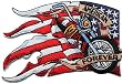 American Flag Biker Forever Embroidered Iron On Motorcycle Patch