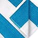 Kaufman- Turquoise Cabana Stripe, Large Beach and Pool Towel Set of 4. 100% Cotton Maximum Absorbency and Softness