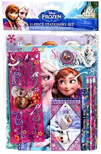 Disney frozen elsa & anna 11 piece school supply stationary set