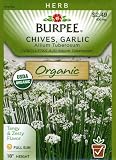 Burpee 60235 Organic Herb Chives, Garlic Seed Packet