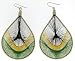 Silk Threaded Stainless Steel Earrings - Black Yellow Green