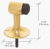 CRL Polished Brass Finish Floor Mounted Heavy Duty Door Stop
