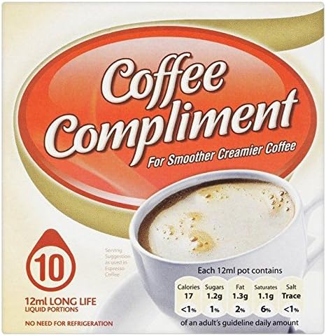 Compliment LongLife Mini Pots of Coffee Whitener 10 x 12ml
