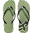 Fox Racing Explosion Flip Flop Girls Sandal Racewear Footwear w/ Free B&F Heart Sticker Bundle - Black