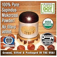 NaturOli Soap Nuts / Soap Berry Powder - USDA Certified Organic. 100% natural detergent / cleanser. - Plus for personal & hair care! - Finely ground & sifted Sapindus Mukorossi. No chemicals or fillers! Made in USA! - NEW 7-oz Jar & BULK sizes available!