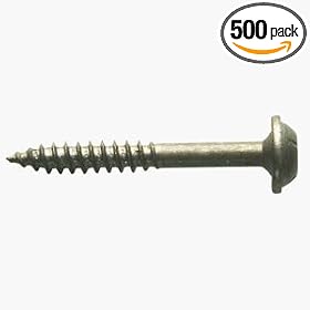 Kreg SML-F125-500 1-1/4-Inch #2 Fine Pocket Hole Screws with Washer-Head, 500-Pack