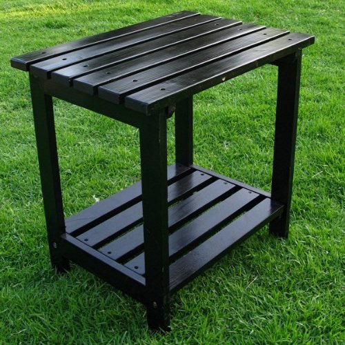 Shine Company 4104BK Rectangular Outdoor End Table