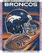 Denver Broncos Spiral Series Jacquard Throw Blanket - NFL Football Fan Shop Sports Team Merchandise