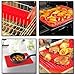 Non Stick Heat Resistant Raised Pyramid Shaped Silicone Baking, Roasting Mats - 16 Inches X 11.5 Inches - Red by X-Core Home