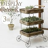 ワゴン型ディスプレイラック　3段