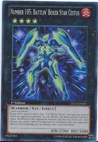 Yu-Gi-Oh! - Number 105: Battlin' Boxer Star Cestus (LTGY-EN051) - Lord of the Tachyon Galaxy - 1st Edition - Super Rare On Sale